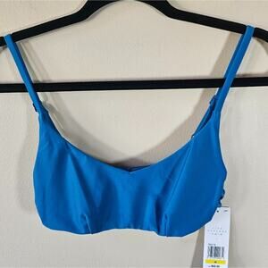Speedo Isababella Bikini Top M Amalfi Blue Criss Cross Side Minimalist Preppy